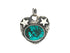 Sterling Silver & Turquoise Heart Star Pendant, (SP-5872)